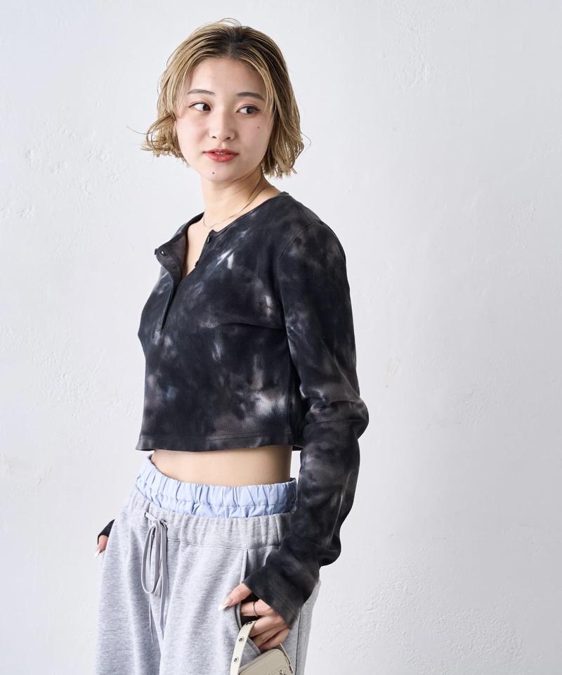 【WEB限定】ヘンリーネックショートトップス