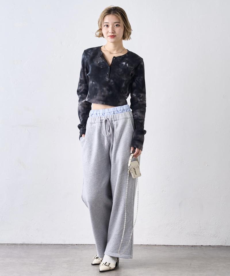 【WEB限定】ヘンリーネックショートトップス