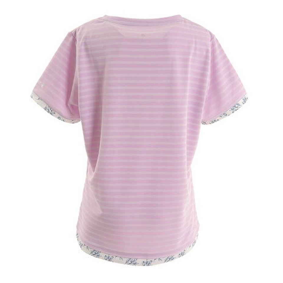 ウィッテム（HUITIEME）（レディース）テニス ドライプラス ボーダー Tシャツ HU20FLS733057LIL