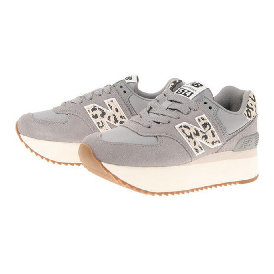 ニューバランス（new balance）（レディース）スニーカー 574+ グレー WL574ZDB B スポーツ カジュアル シューズ タウン 厚底 モダン 普段履き 通勤