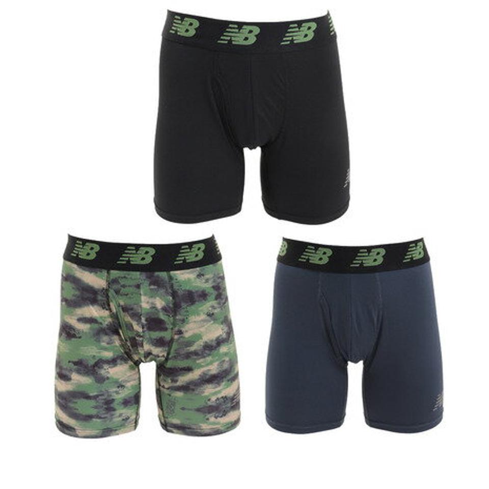 ニューバランス(new balance)(メンズ)プレミアムボクサーパンツ 6インチ 前開き 3枚セット LAU13001THN