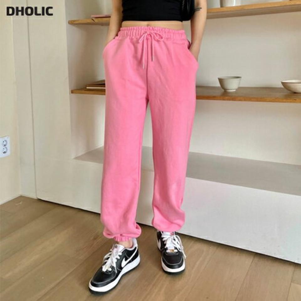 ストリングスウェットジョガーパンツ・p002310 レディース 【pt】 韓国ファッション ボトムス パンツ スウェットパンツ ジョガーパンツ ジョガー ロング丈 9分丈 ストリング ワイド ゆったり 無地 シンプル ベーシック デイリー カジュアル MKT