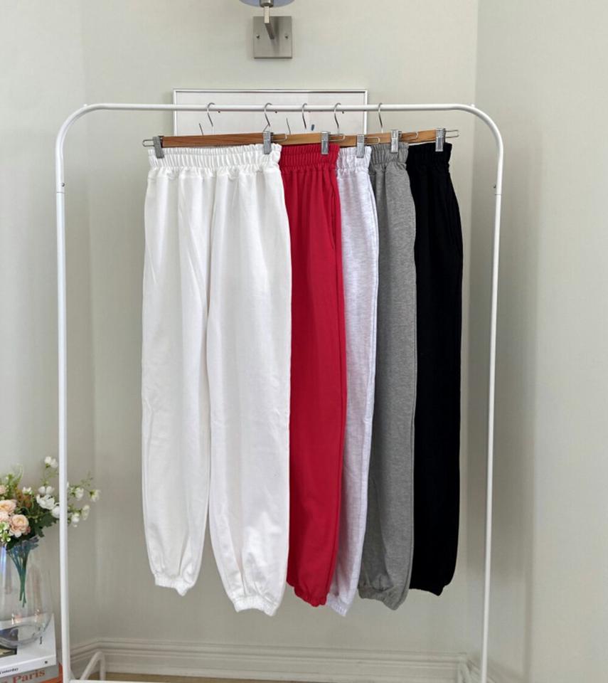 スウェットジョガーパンツ・p001815 レディース 【pt】パンツ ロング丈 単色 無地 シンプル ベーシック ジョガーパンツ スウェット トレーナー ウエストゴム 楽ちん 秋 冬 春 夏 カジュアル ラフ 韓国ファッション MKT