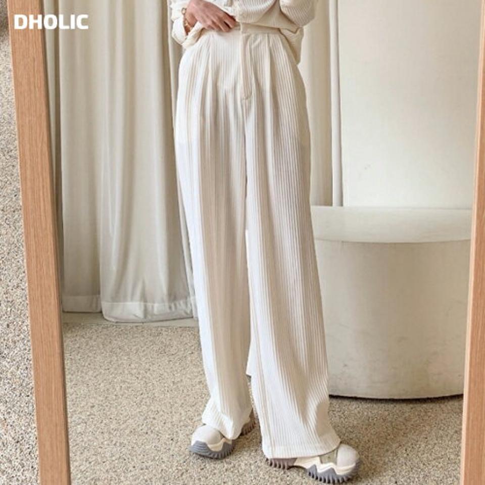 バックゴムプリーツタックパンツ・p002106 レディース 【pt】パンツ ロング丈 ワイド 単色 無地 シンプル ベーシック バックゴム プリーツ タック 春 夏 秋 冬 フルレングス カジュアル ラフ かわいい 可愛い 韓国ファッション MKT