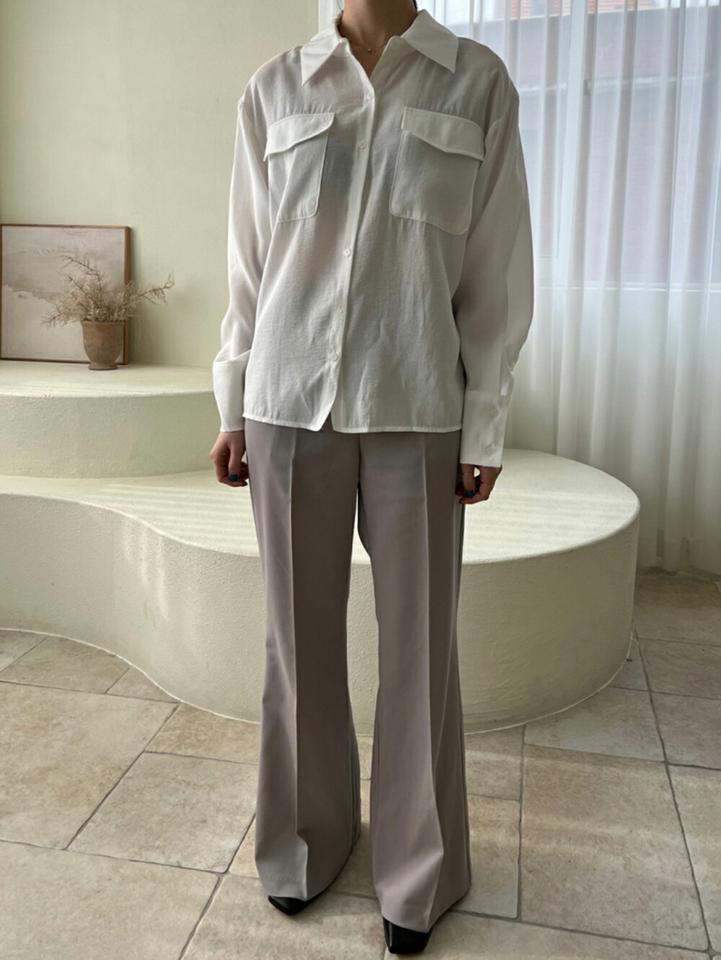 【送料無料】センタープレスフレアスラックス・p002236 レディース 【pt】パンツ ロング丈 スラックス 単色 無地 シンプル ベーシック センタープレス フレア 秋 冬 大人 端正 オフィスカジュアル 韓国ファッション MKT