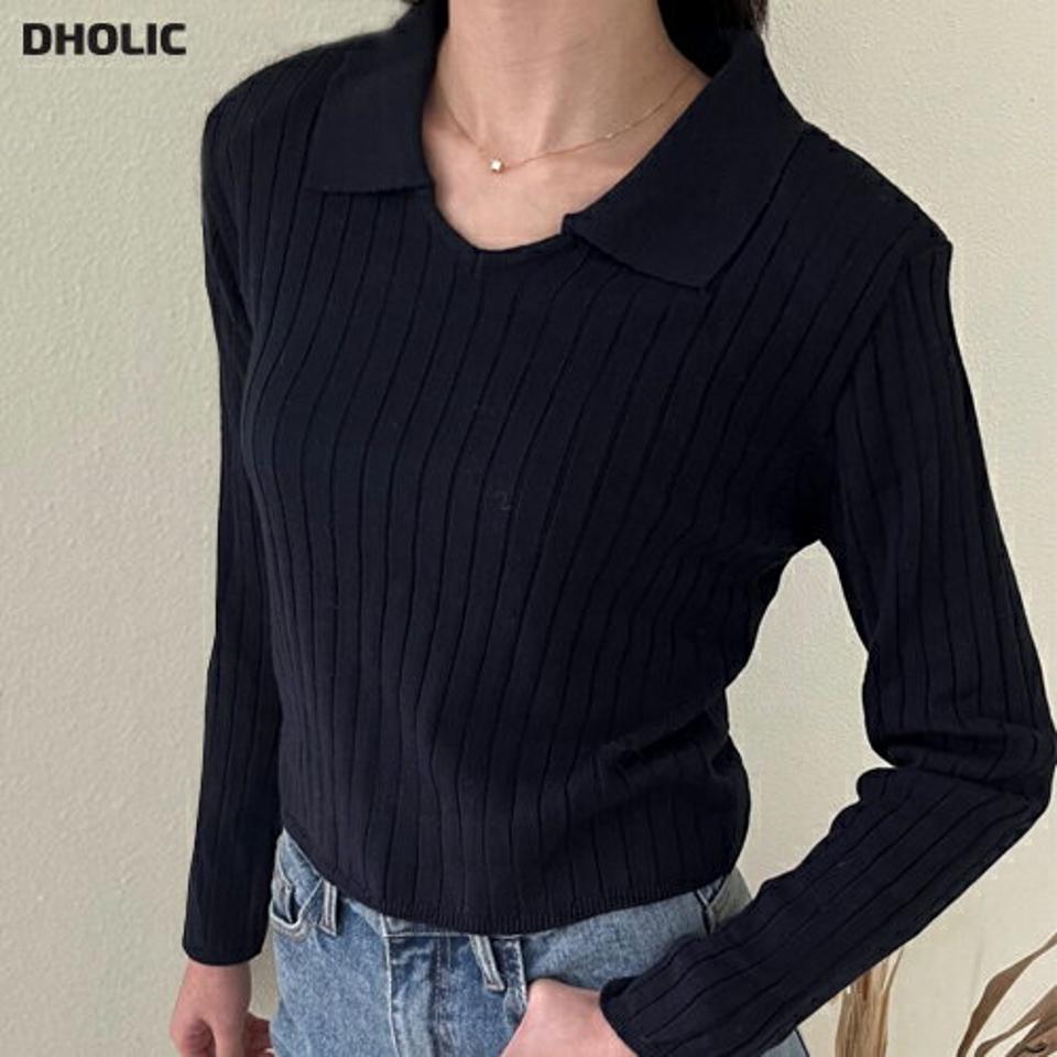 【送料無料】カラーVネックリブニット・p002221 レディース 【tops】トップス リブ 長袖 ニット 単色 無地 シンプル ベーシック 襟コン リブ 細身 スリム タイト 秋 冬 かわいい 可愛い カジュアル 韓国ファッション MKT
