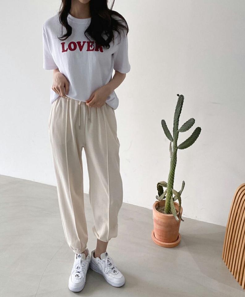 ドロストスウェットジョガーパンツ・p001811 レディース 【pt】パンツ ロング丈 単色 無地 シンプル ベーシック ドロスト スウェット ジョガーパンツ ウエストゴム 春 夏 秋 冬 カジュアル ラフ 楽ちん 運動 スポーツ 韓国ファッション MKT