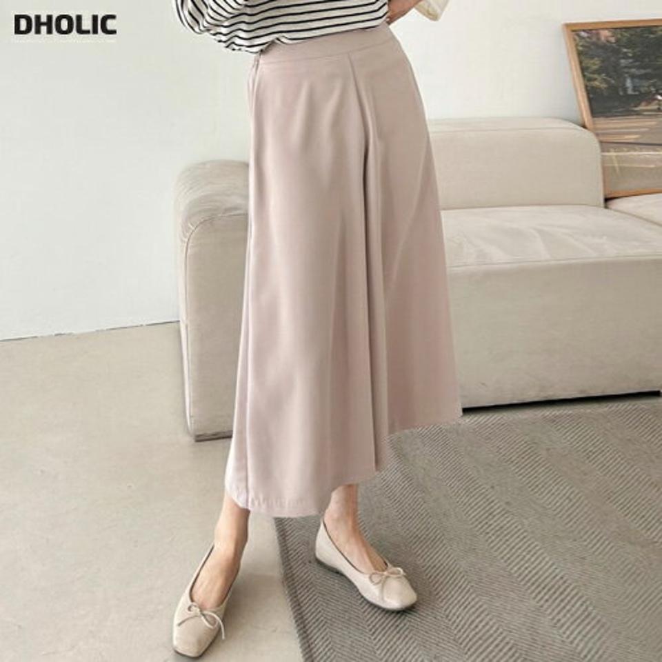 バックゴムクロップドフレアパンツ・p002479 レディース 【pt】 韓国ファッション ボトムス パンツ 9分丈 フレア Aライン ワイド ウエストゴム とろみ 無地 大人 体型カバー 下半身カバー カジュアル 秋 冬 MKT