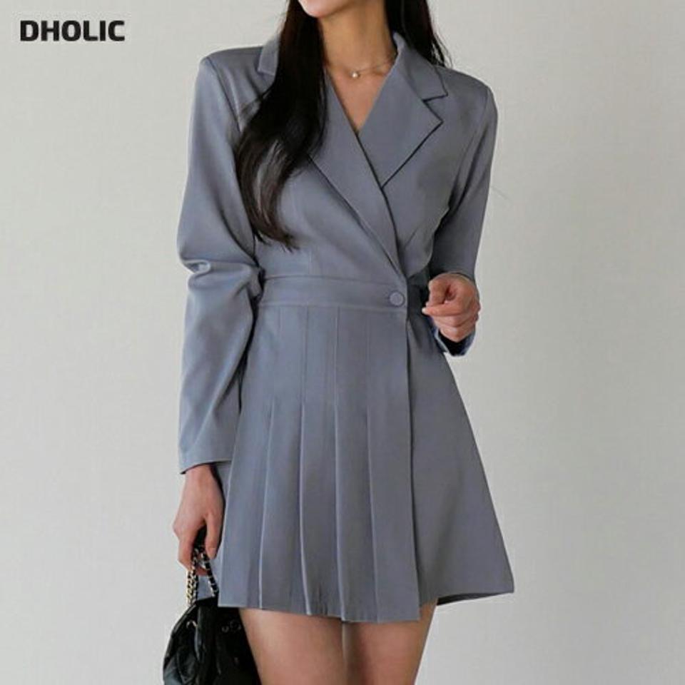 テーラードプリーツオールインワン・t00164 レディース 【pt】オールインワン パンツ ロング ロング丈 テーラードカラー 長袖 プリーツ ショート丈 無地 単色 シンプル カジュアル フェミニン 可愛い かわいい 秋 冬 春 韓国ファッション