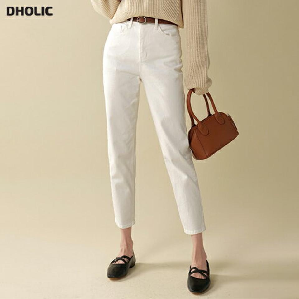 タイトクロップドパンツ・t00131 レディース 【pt】ボトムス ロング ロングパンツ タイト ストレート クロップド丈 ハイウエスト ベルトループ 無地 単色 ベーシック シンプル フェミニン カジュアル 秋 冬 春 韓国ファッション