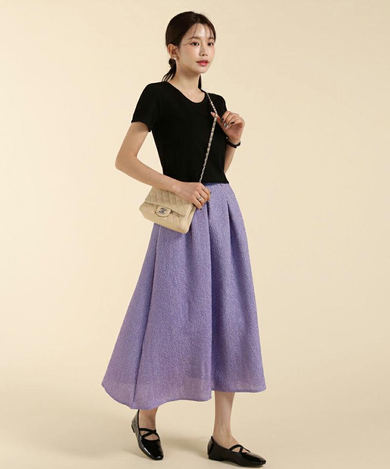 クロップドリブ半袖Tシャツ・t71784 レディース 【tops】トップス Tシャツ ラウンドネック 半袖 リブ クロップド丈 無地 単色 ベーシック シンプル カジュアル フェミニン 秋 冬 春 韓国ファッション