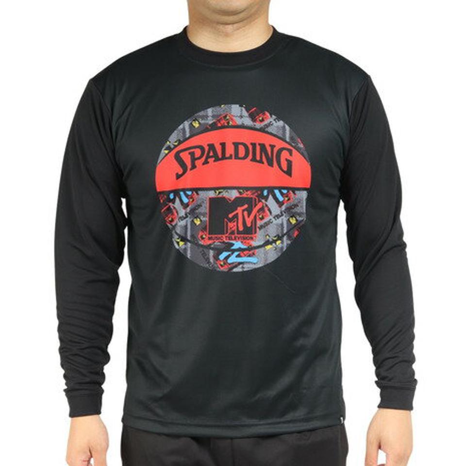 【10%OFFクーポン 2/16まで】スポルディング（SPALDING）（メンズ）バスケットボールウェア ロンT 長袖シャツ MTV プレイド ボール SMT22152M