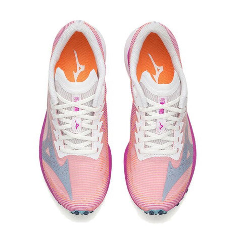 ミズノ（MIZUNO）（レディース）ランニングシューズ ウエーブ デュエル 3 WAVE DUEL 3 ピンク U1GE216020 スニーカー トレーニング レース 軽量 陸上競技