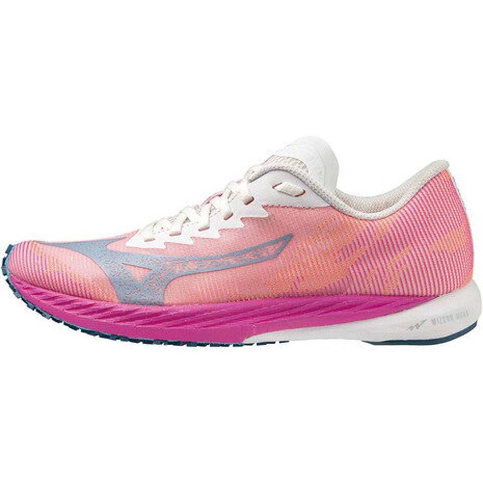 ミズノ（MIZUNO）（レディース）ランニングシューズ ウエーブ デュエル 3 WAVE DUEL 3 ピンク U1GE216020 スニーカー トレーニング レース 軽量 陸上競技