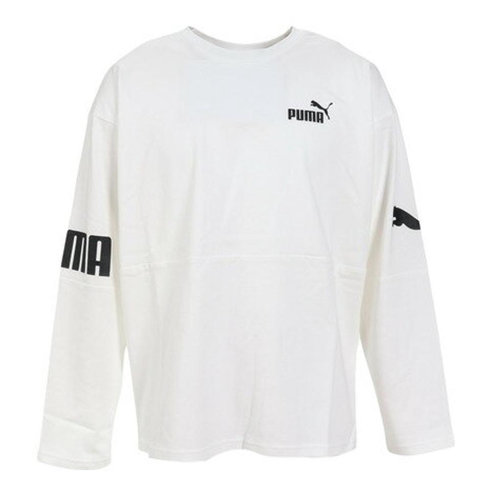 【6/5 24h限定 エントリー&対象4店舗買い回りで最大P10倍!】プーマ(PUMA)(メンズ)長袖Tシャツ メンズ POWER 674925 02 WHT