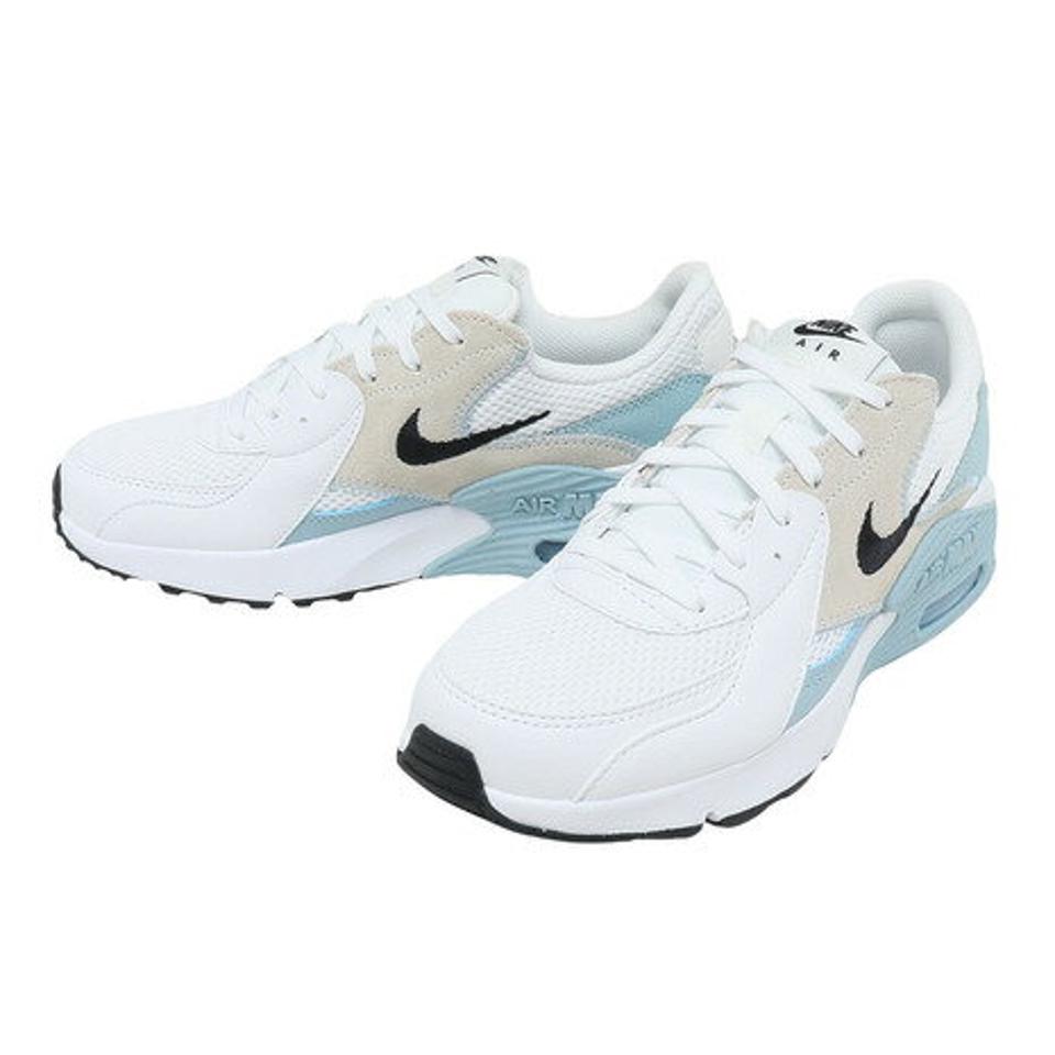 ナイキ（NIKE）（レディース）スニーカー スポーツシューズ エア マックス エクシー ホワイト スカイブルー CD5432-125 軽量 快適 学生 登校 通学 普段履き