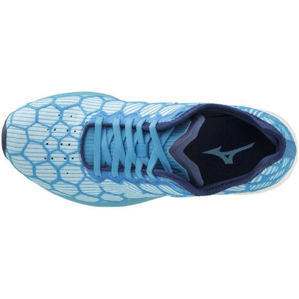 ミズノ（MIZUNO）（レディース）ランニングシューズ ウェーブエアロ 18 WAVE AERO 18 ブルーホワイト J1GB203721 スニーカー ジョギングシューズ