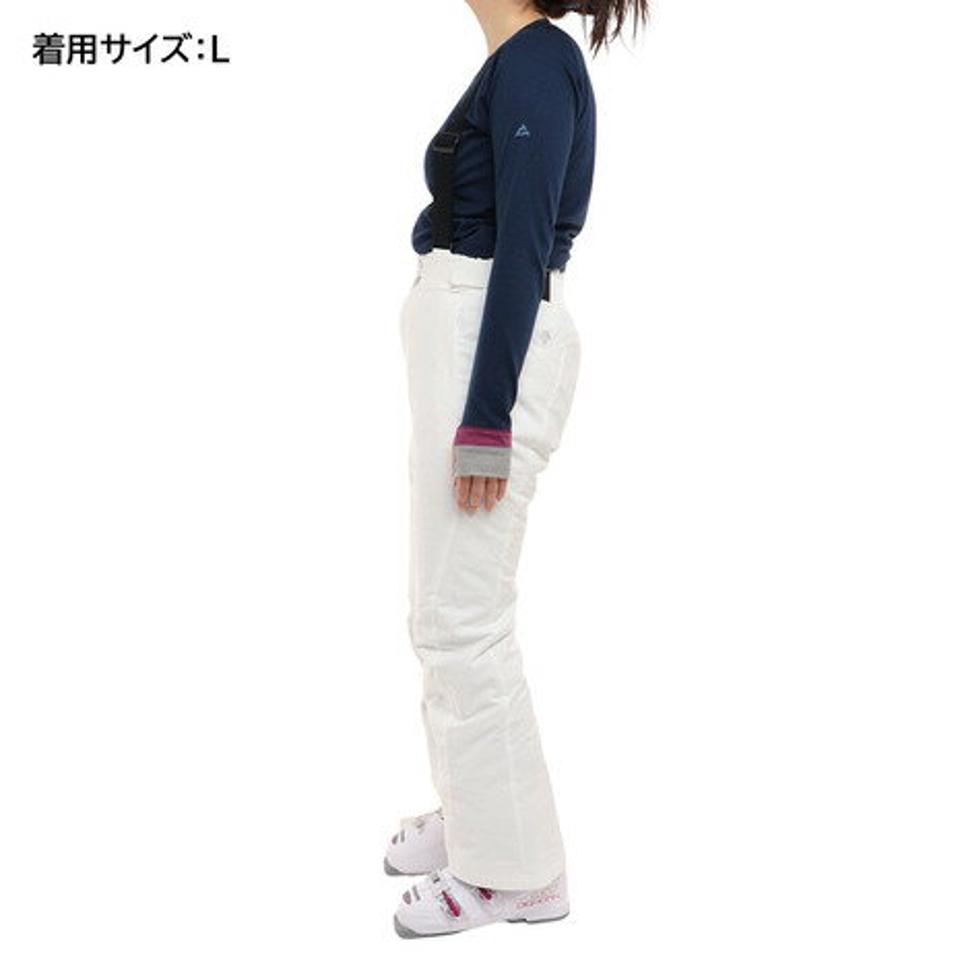 デサント(DESCENTE)(レディース)22-23 スキー パンツ スキーウェア ラクシングパンツ DWWUJD76X SPW ホワイト ウェスト調節 保温