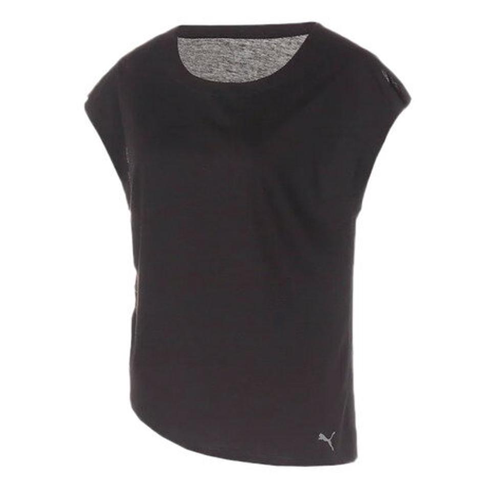 プーマ（PUMA）（レディース）ウィメンズ ヨガ スタジオ FOUNDATION 半袖Tシャツ 522738 01 BLK