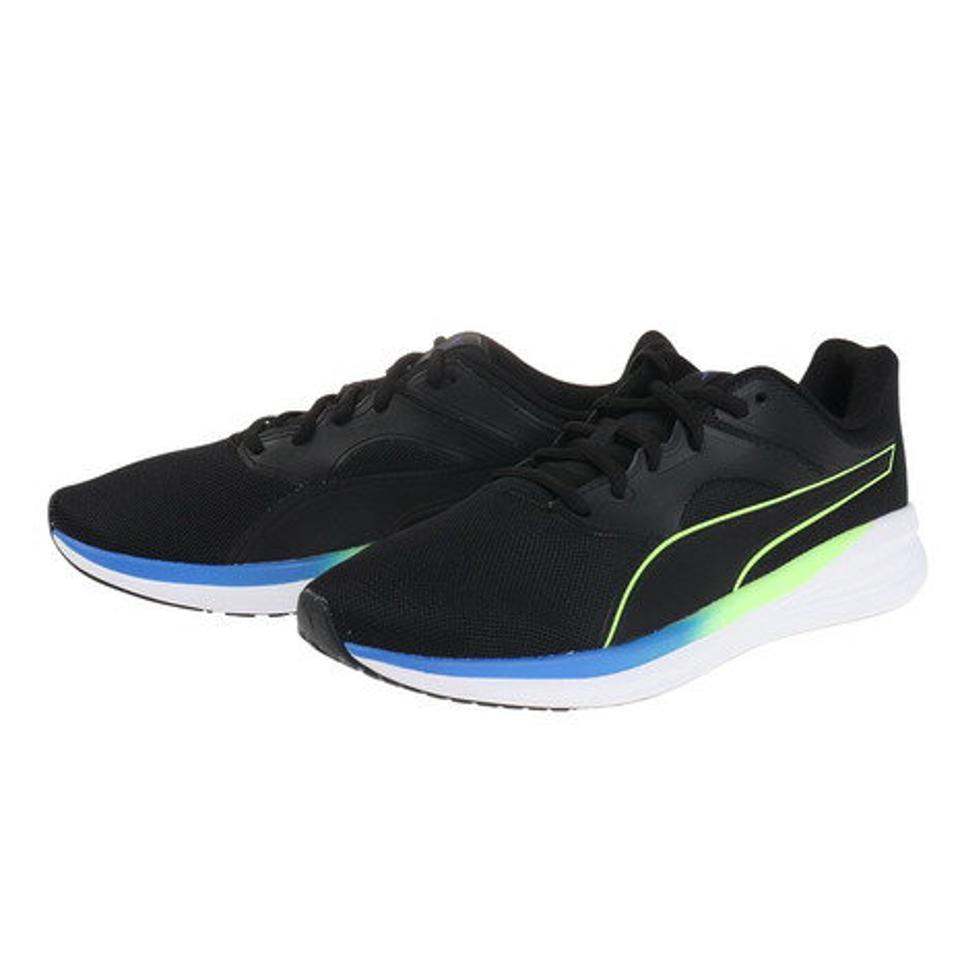 プーマ（PUMA）（メンズ）ランニングシューズ トランスポート ブラック ブルー 37702817 スニーカー ジョギング スポーツ トレーニング 日常履き 部活