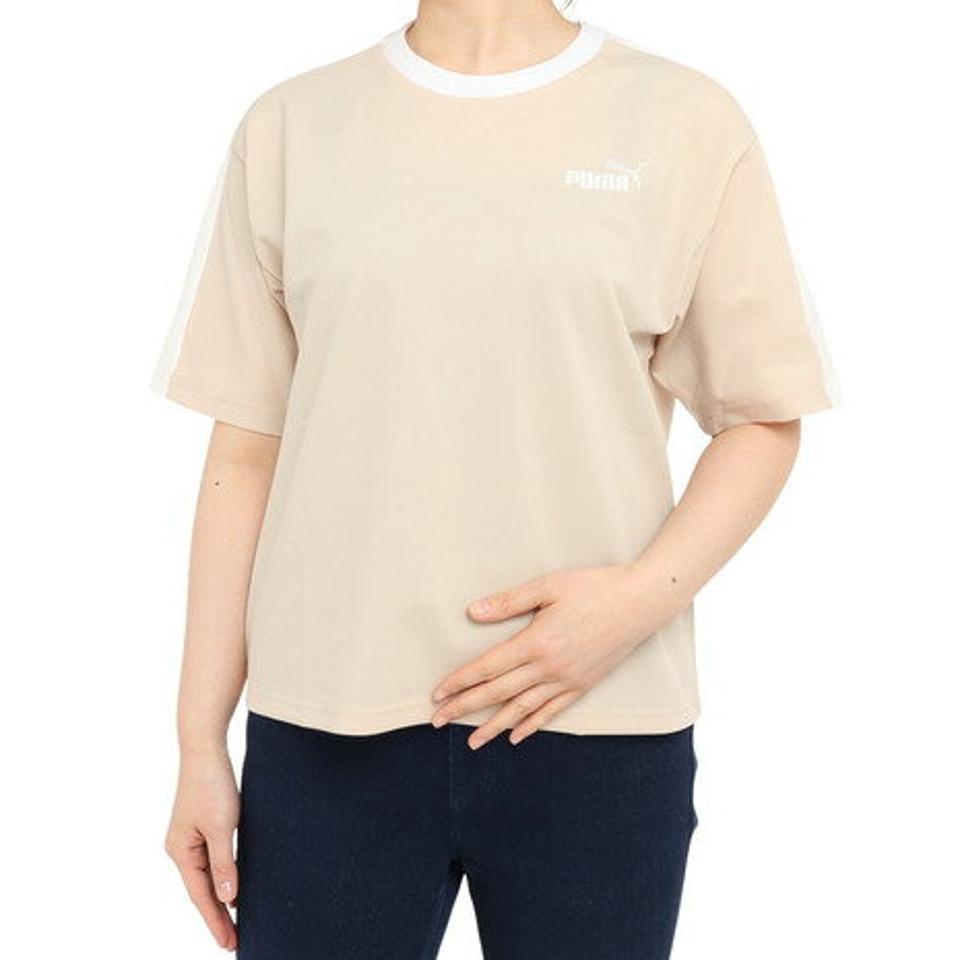 プーマ（PUMA）（レディース）半袖Tシャツ レディース CORE HERITAGE 674951 88 BEG
