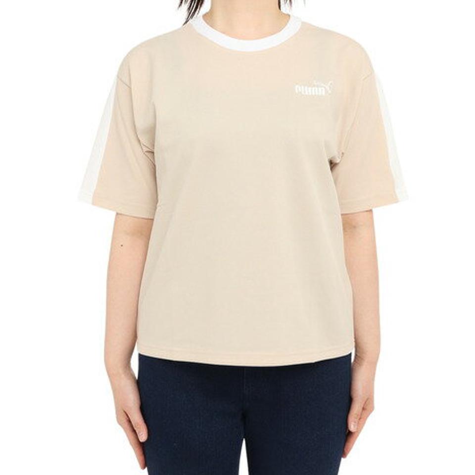 プーマ（PUMA）（レディース）半袖Tシャツ レディース CORE HERITAGE 674951 88 BEG