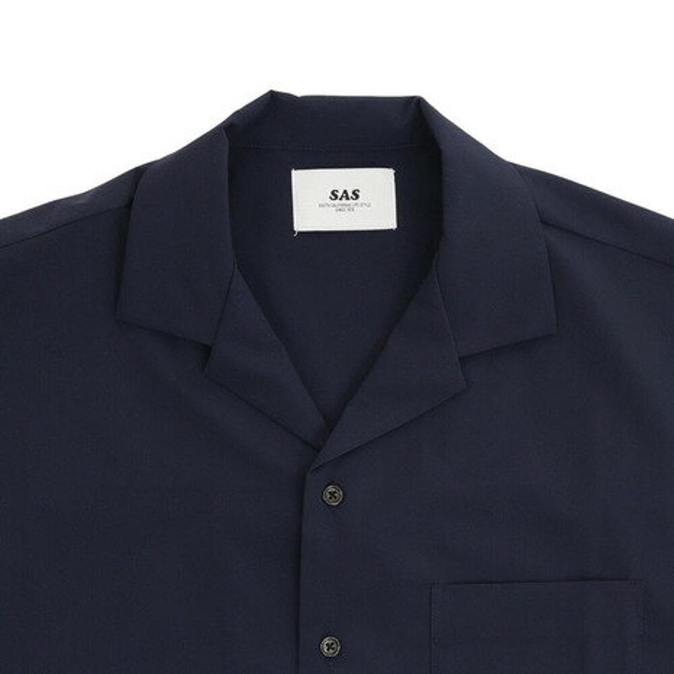 【10%OFFクーポン 3/23まで】エスエーエス（SAS）（メンズ）ドライストレッチ半袖シャツ SAS2145100-79 NAVY