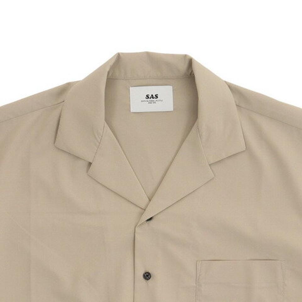 【10%OFFクーポン 2/15まで】エスエーエス（SAS）（メンズ）ドライストレッチ半袖シャツ SAS2145100-20 BEIGE