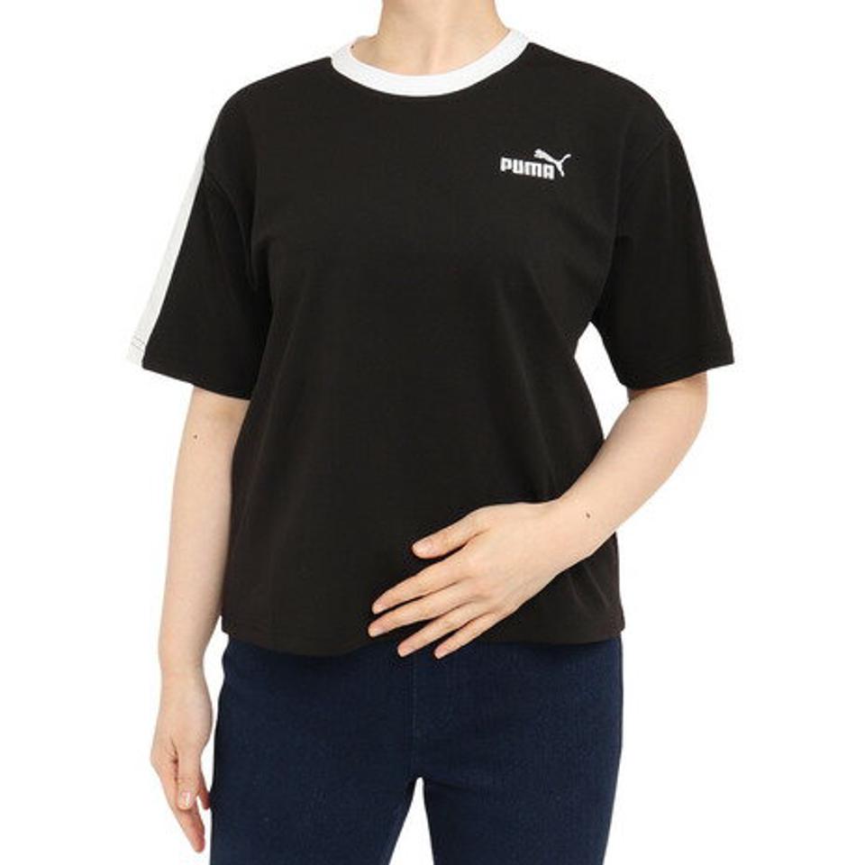 プーマ（PUMA）（レディース）半袖Tシャツ レディース 黒 CORE HERITAGE 674951 01 BLK