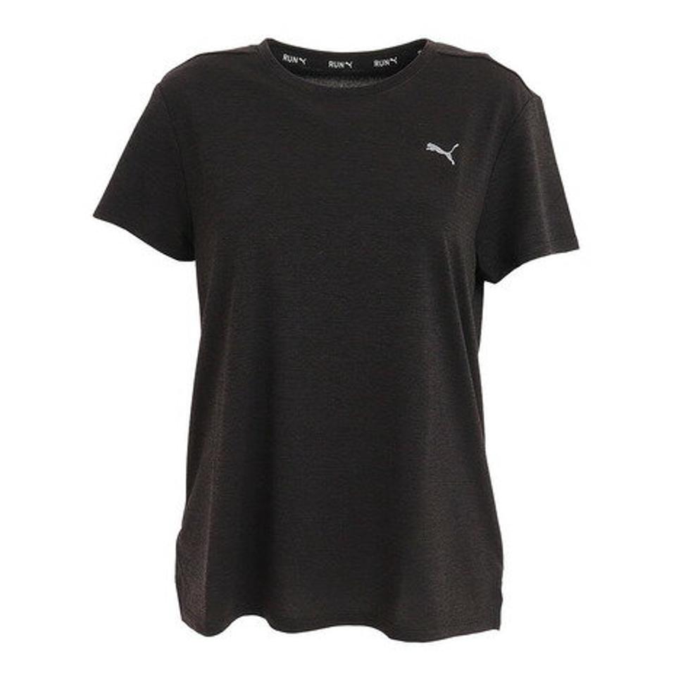 プーマ（PUMA）（レディース）RUN FAVORITE ヘザー 半袖 Tシャツ 523693 01 BLK
