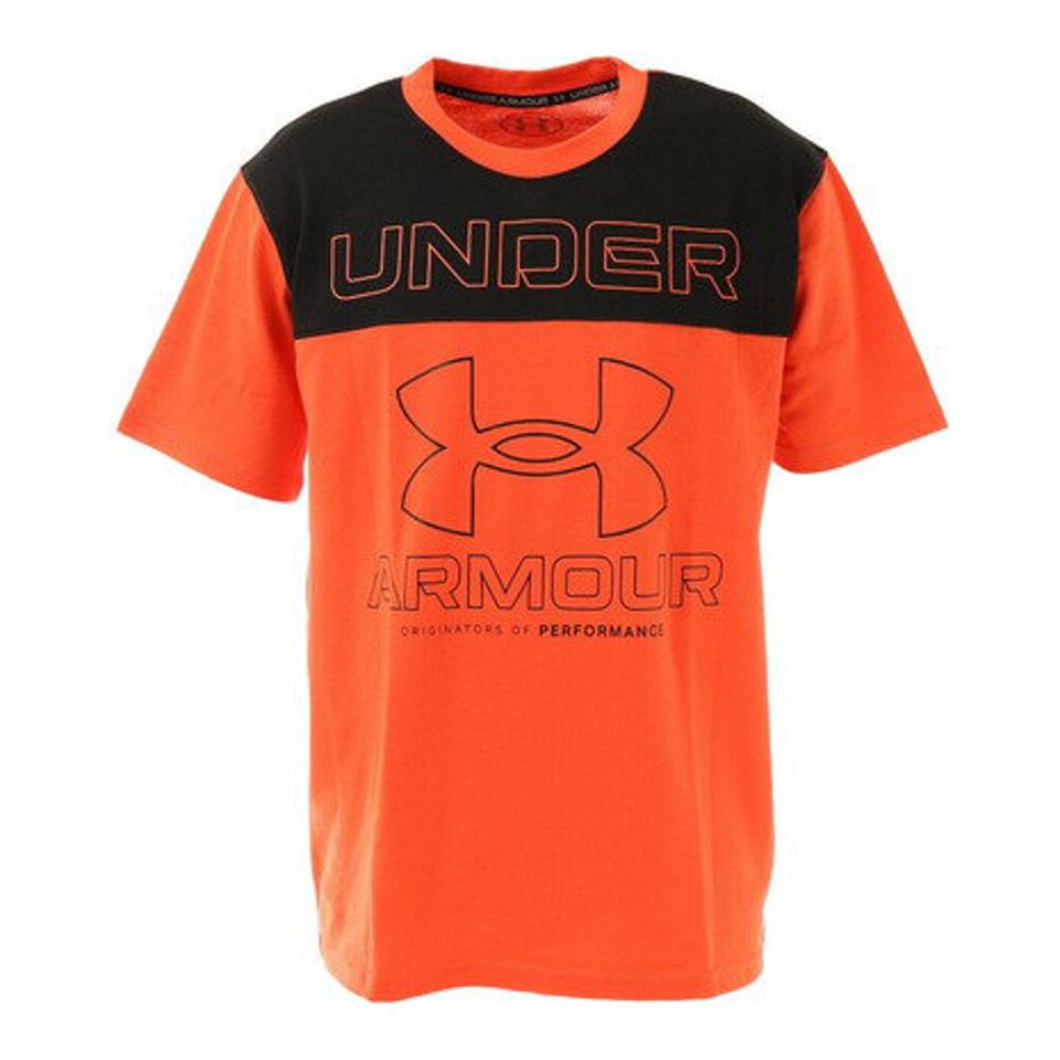 アンダーアーマー（UNDER ARMOUR）（メンズ）Tシャツ メンズ 半袖 ヘビー チャージドコットン ビックロゴ 1365068 690