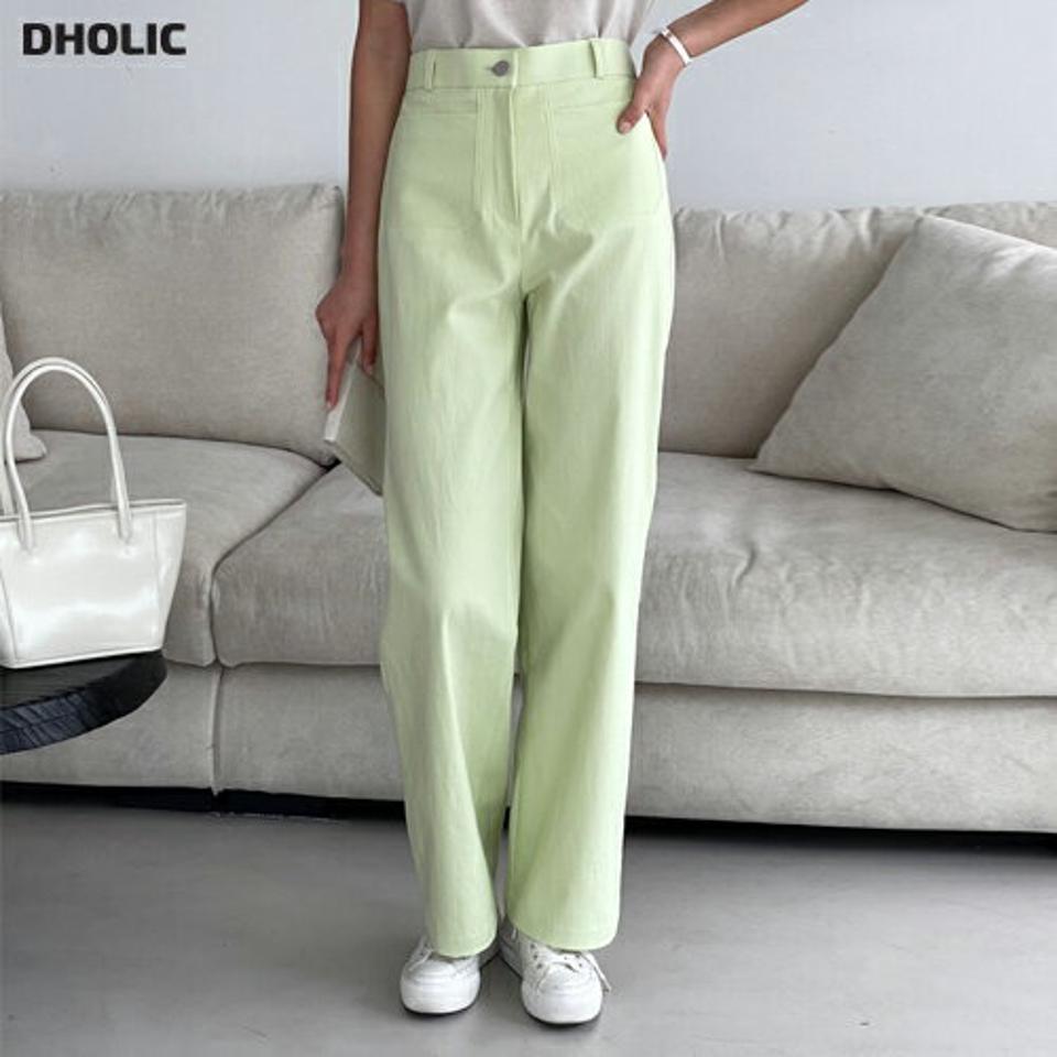 バックゴムアウトポケットワイドパンツ・p002559 レディース 【pt】パンツ ロング丈 単色 無地 シンプル ベーシック パステル バックゴム ウエストゴム ワイド 秋 冬 カジュアル ラフ カラーパンツ 韓国ファッション MKT