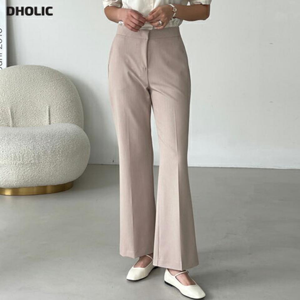 ホックフレアスラックス・p002558 レディース 【pt】パンツ ロング丈 単色 無地 シンプル ベーシック パステル フレア ホック スラックス 春 夏 秋 冬 オフィスカジュアル フェミニン 大人 かわいい 可愛い 韓国ファッション MKT