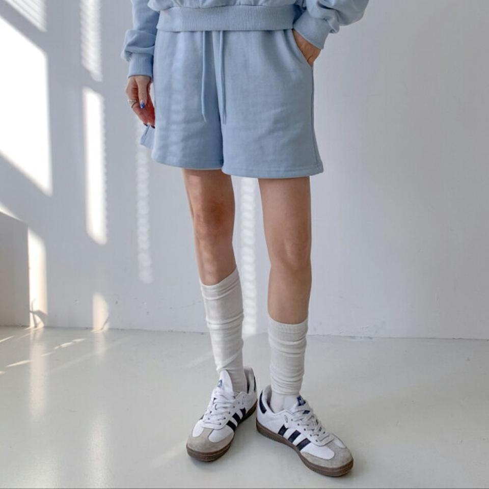 ドロストスウェットハーフパンツ・p002488 レディース 【pt】パンツ ショート丈 ショートパンツ ハーフパンツ 短パン 単色 無地 シンプル ベーシック ドロスト スウェット トレーナー 春 夏 カジュアル ラフ 楽ちん 韓国ファッション MKT