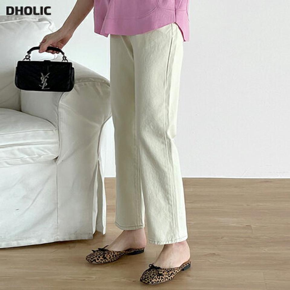 コットンストレートパンツ・t71849 レディース 【pt】ボトムス ロング ロングパンツ ステッチ ストレート ハイウエスト 綿 コットン ロング丈 無地 単色 ベーシック シンプル フェミニン カジュアル 秋 冬 春 韓国ファッション