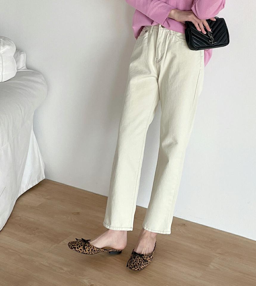 コットンストレートパンツ・t71849 レディース 【pt】ボトムス ロング ロングパンツ ステッチ ストレート ハイウエスト 綿 コットン ロング丈 無地 単色 ベーシック シンプル フェミニン カジュアル 秋 冬 春 韓国ファッション