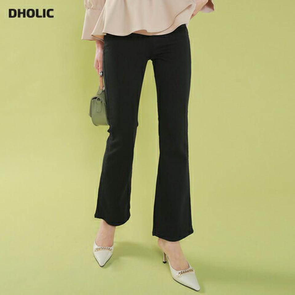 シークレットゴムフレアパンツ・t00257 レディース 【pt】ボトムス ロング ロングパンツ ハイウエスト 内側ゴム スリム フレア ハイウエスト ロング丈 無地 単色 シンプル フェミニン カジュアル 秋 冬 春 韓国ファッション