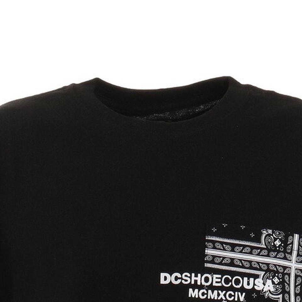 ディーシー・シュー（DC SHOE）（メンズ）Tシャツ メンズ 半袖 XLTD バンダナ柄ポケット 21SUDST212035XBLK カットソー