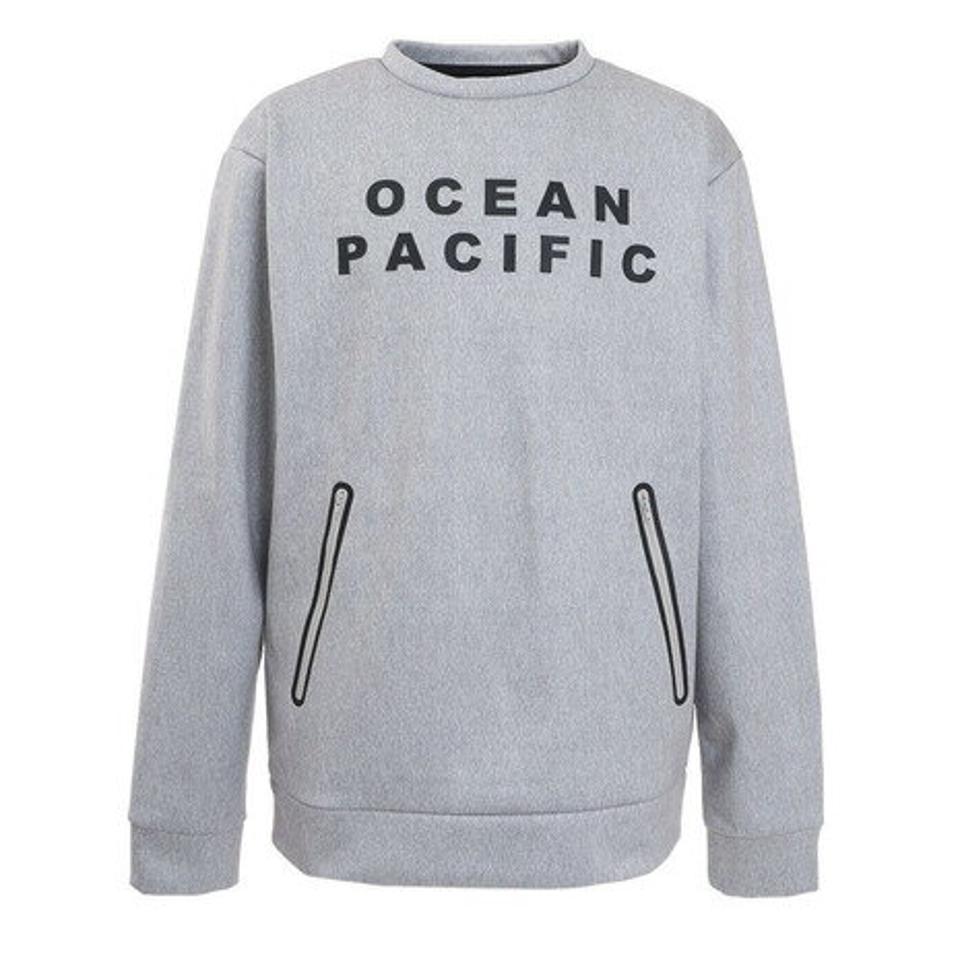 オーシャンパシフィック（Ocean Pacific）（メンズ）長袖 スウェット スノーボード スノボ ボードウェア 撥水プルオーバー グレー 雪山両用 541001GRY