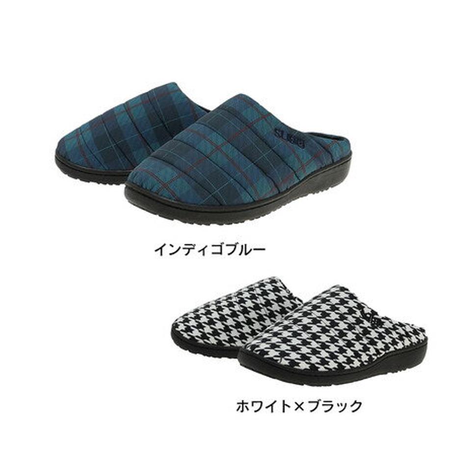 スブ（SUBU）（メンズ、レディース）モックシューズ スリッポン タータンチェック インディゴブルー SB-18 TCH ウィンターサンダル 秋冬用 サンダル サボ