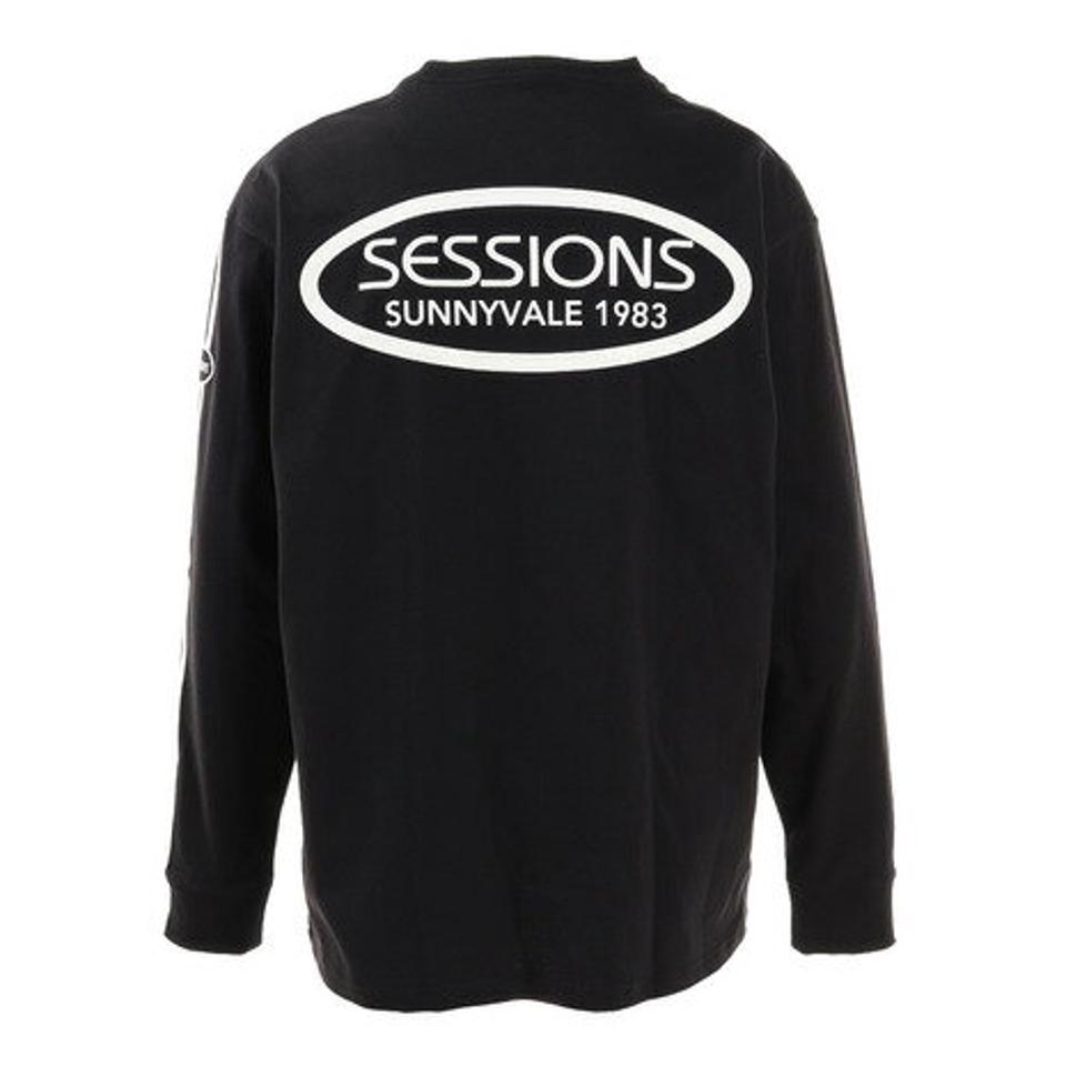 セッションズ（SESSIONS）（メンズ）Tシャツ メンズ 長袖 スリーブライン 217162 BLK