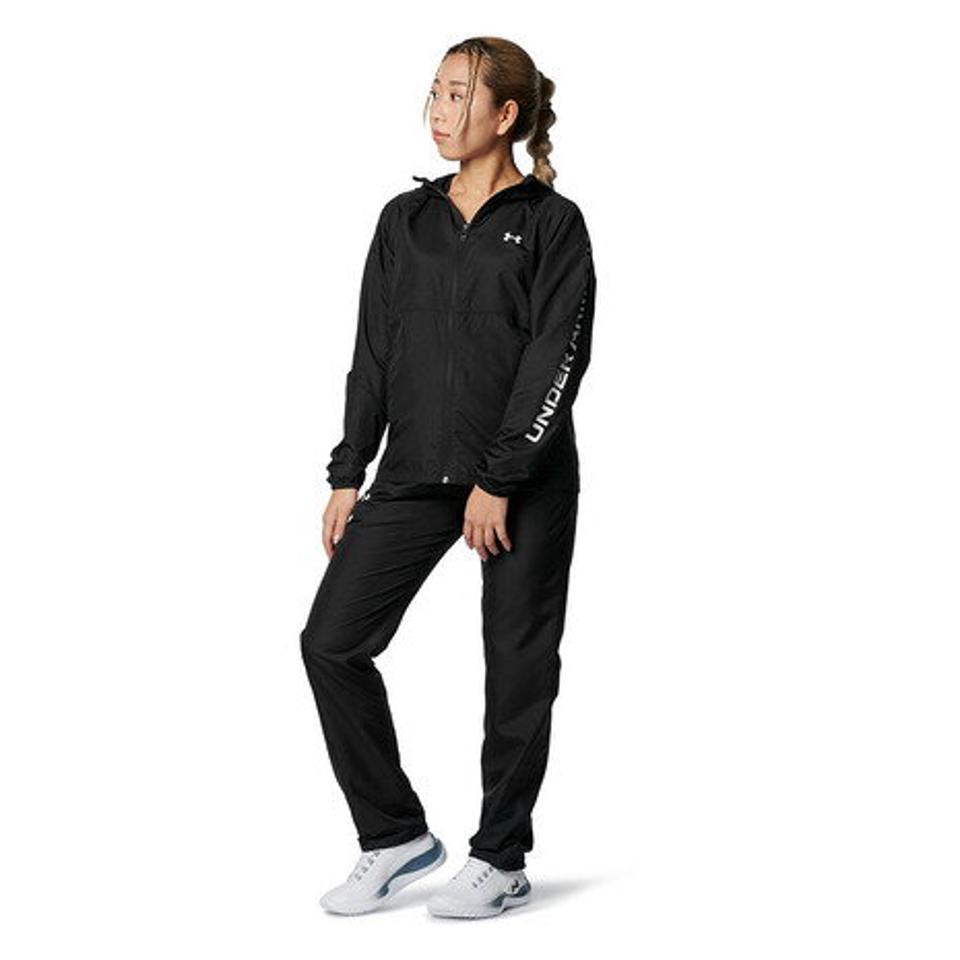 アンダーアーマー(UNDER ARMOUR)(レディース)撥水 軽量 ロングパンツ UAワードマーク ウーブン パンツ 1378323