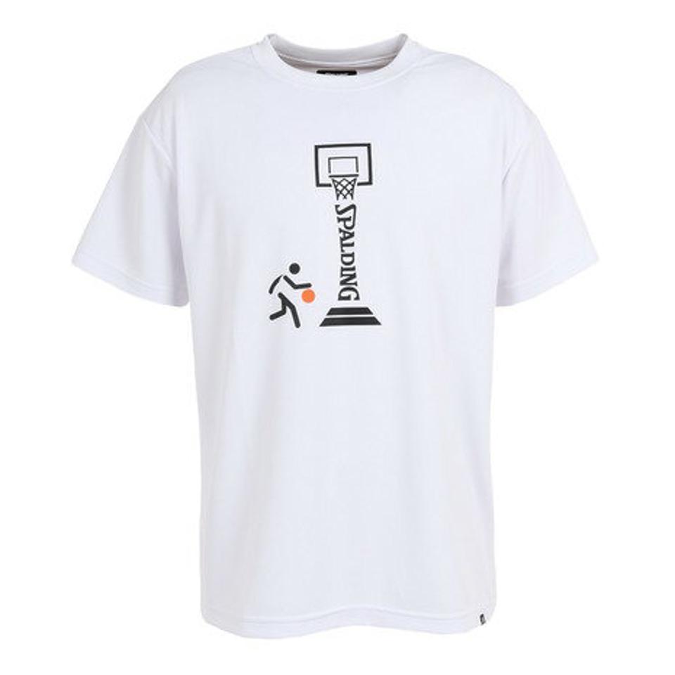 スポルディング（SPALDING）（メンズ）バスケットボールウェア Tシャツ ピクトグラム SMT23019WH