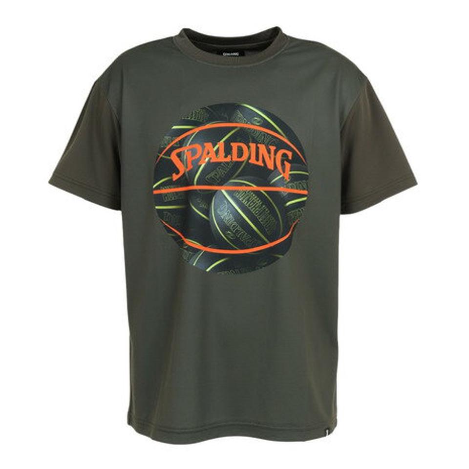 スポルディング（SPALDING）（メンズ）バスケットボールウェア Tシャツ ボールプリント SMT23014OK