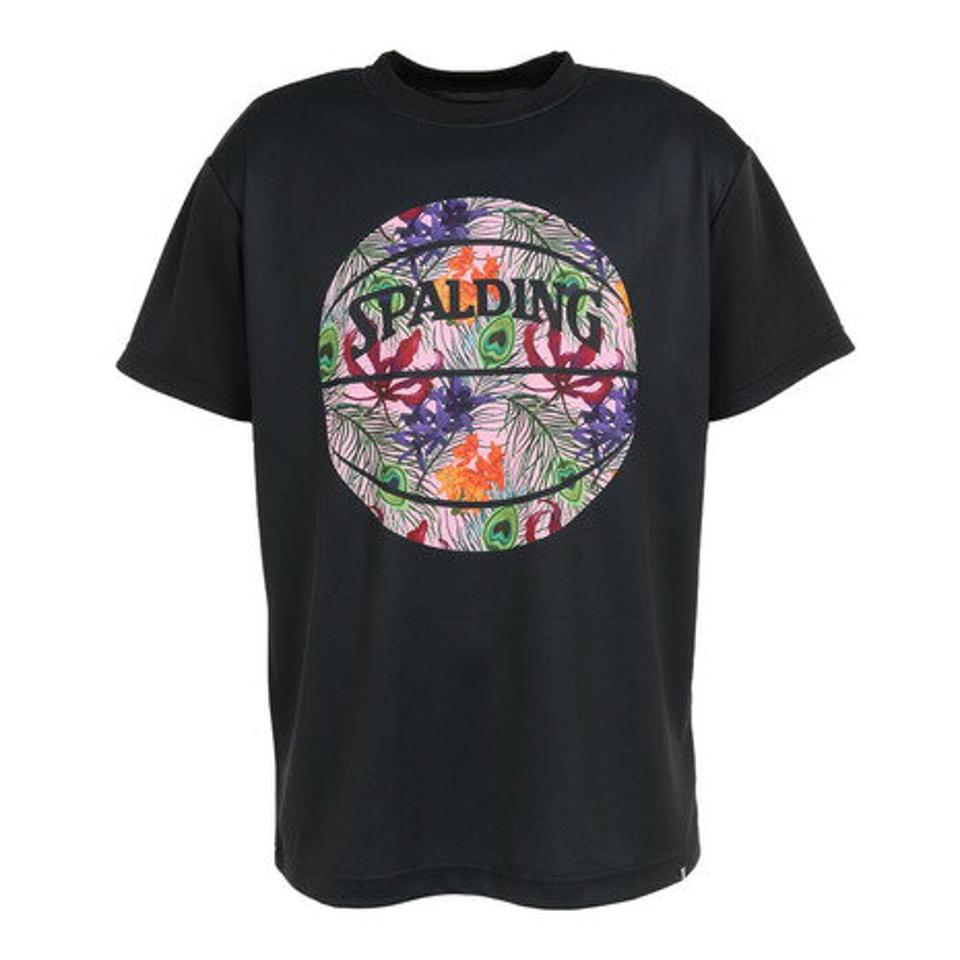 スポルディング(SPALDING)(メンズ)バスケットボールウェア Tシャツ トロピクスボールプリント SMT23004