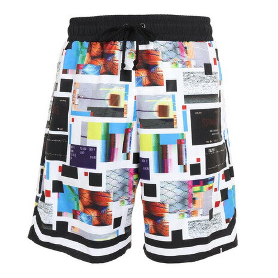 スポルディング(SPALDING)(メンズ)バスケットボールウェア 布帛パンツ デジタルコラージュ SMP23013WH