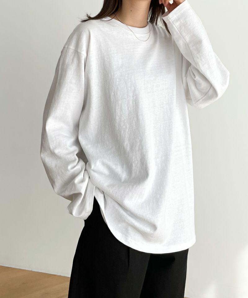 El mar(エルマール)オーバーサイズコットンロングTシャツ