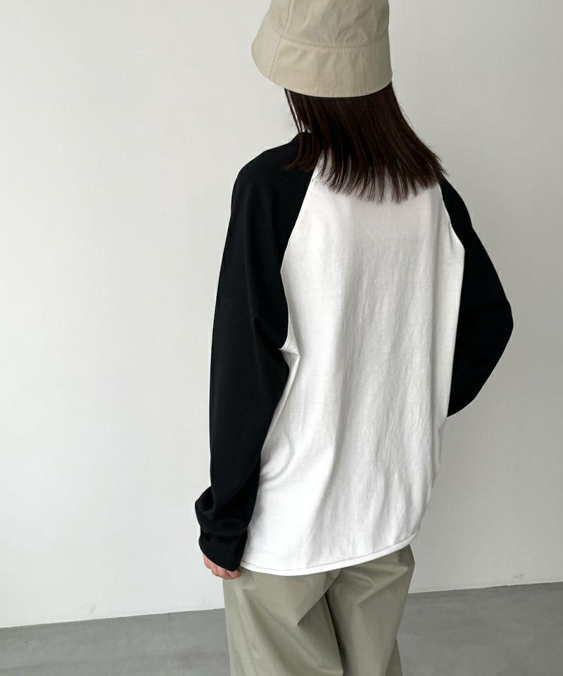 RED CHOP WORKS(レッドチョップワークス)"kindness"配色ラグランロングTシャツ