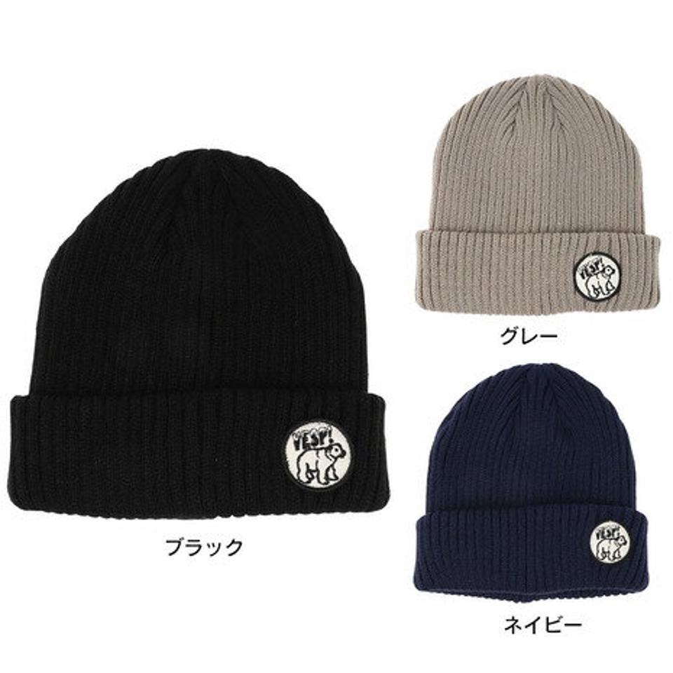 ベスプ（VESP）（キッズ）ジュニア 帽子 ニットキャップ VPJB1005 ブラック ニット帽 ポンポン スキー スノーボード 雪遊び