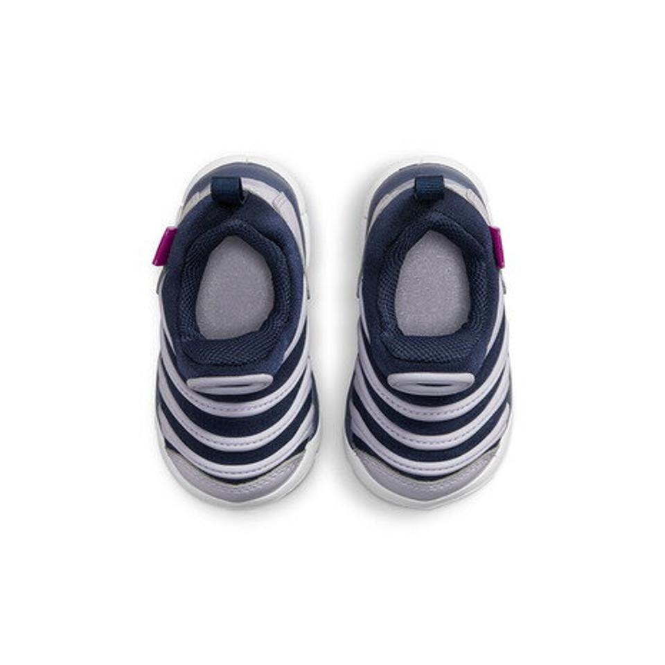 ナイキ（NIKE）（キッズ）ジュニアスニーカー ネイビーグレー ダイナモ フリー TD 343938-439 スリッポン アウトドア 通園 通学 運動靴